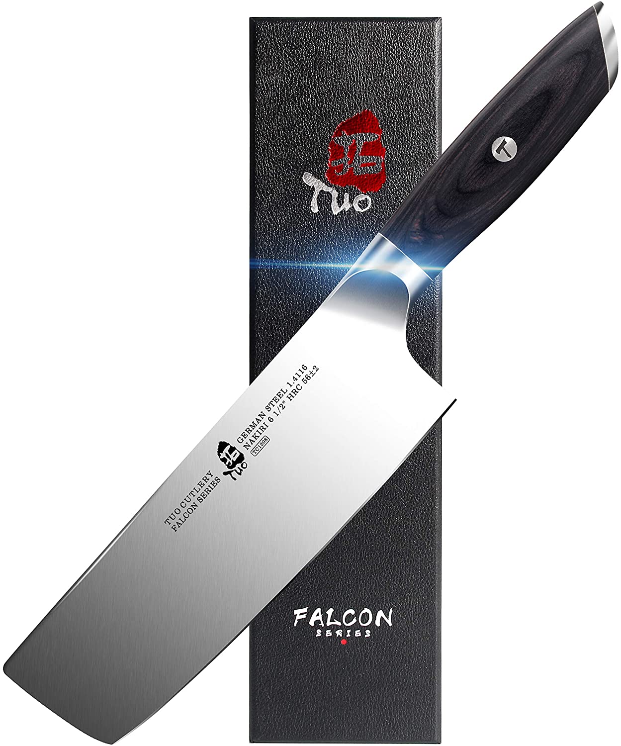 TUO Ergonomic Handle German Nakiri Knife, 6.5-Inch