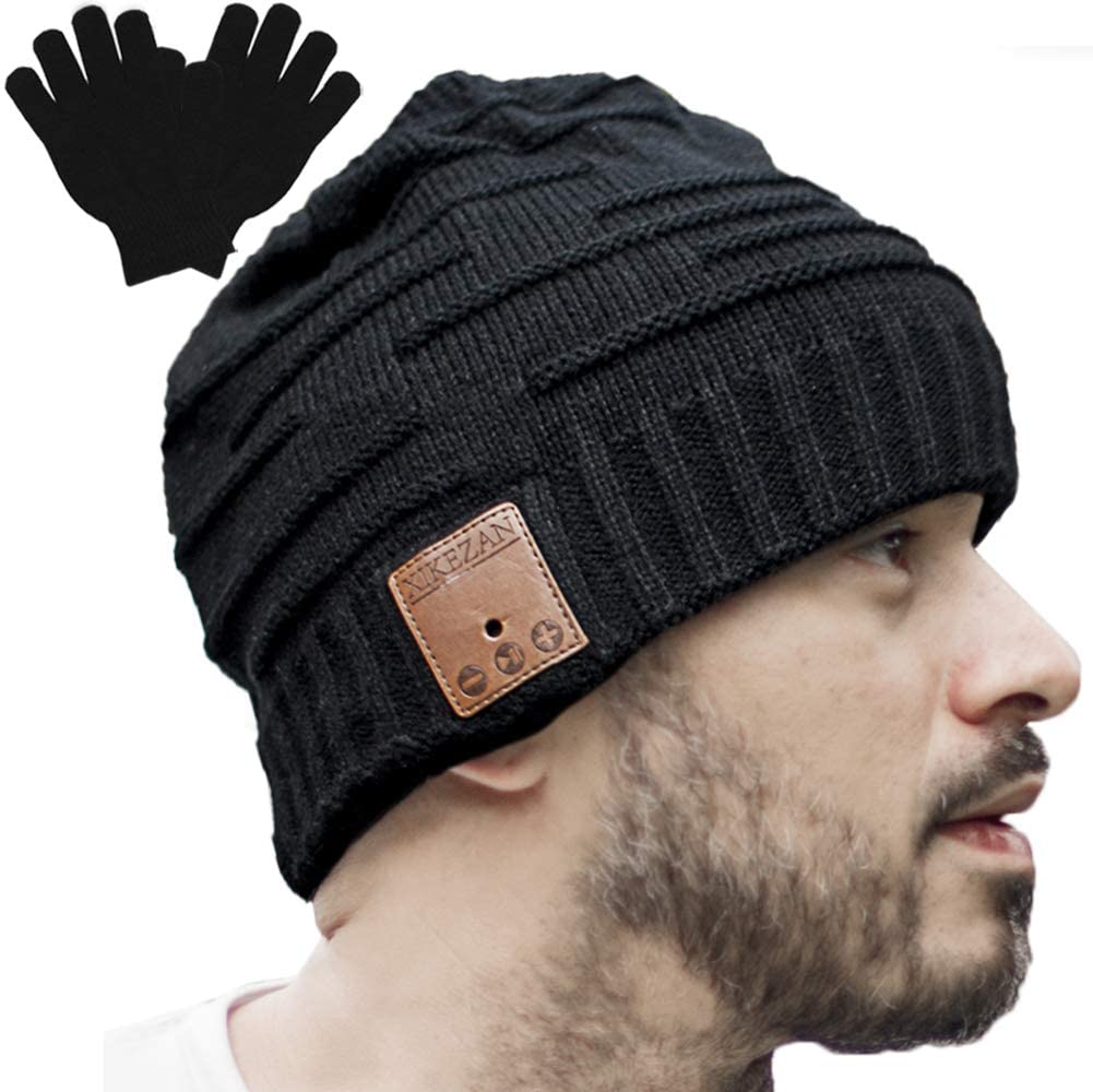 XIKEZAN Unisex Knit Bluetooth Beanie Hat With Headphones