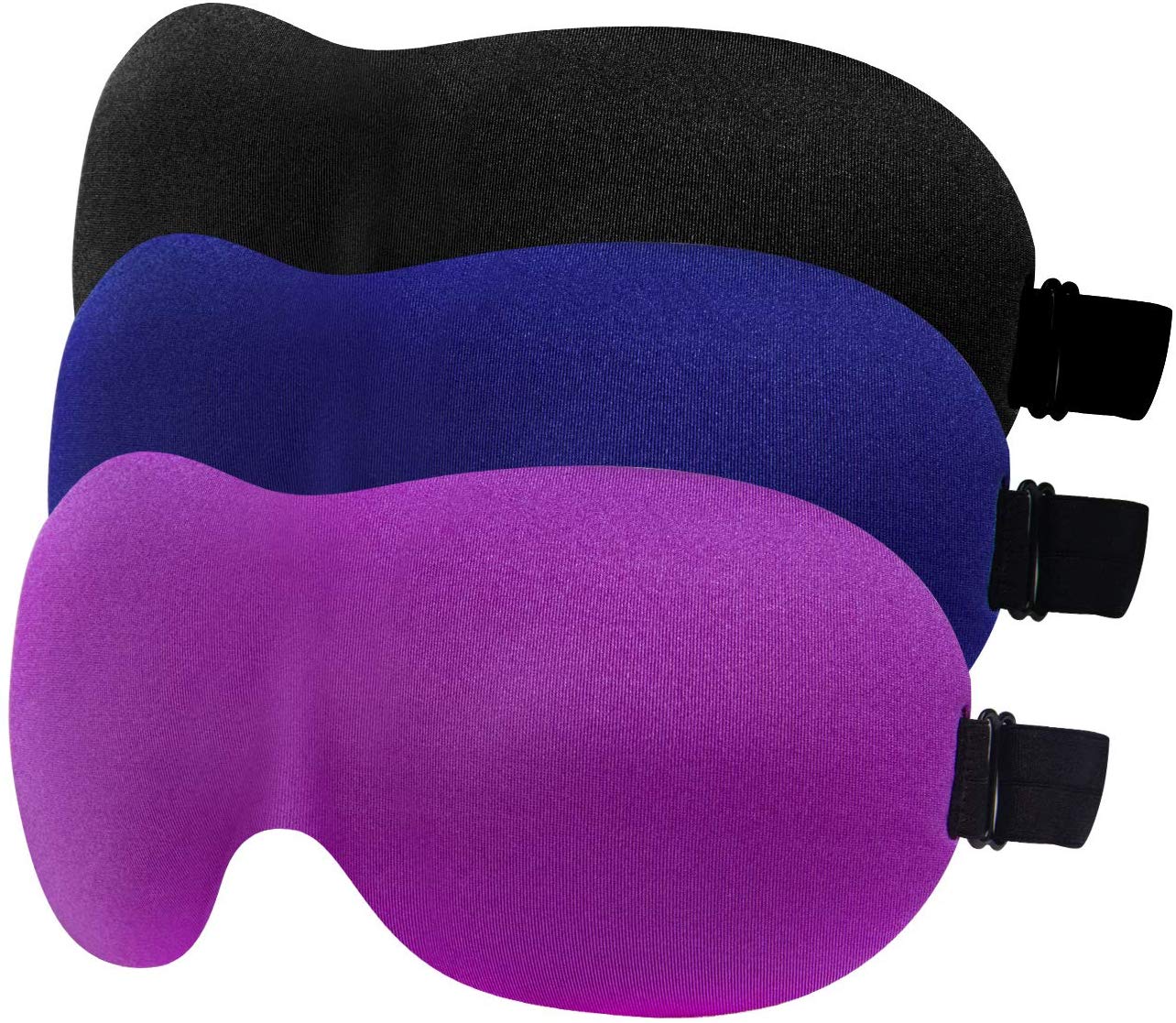 YIVIEW Flexible Smooth Sleeping Masks, 3-Pack