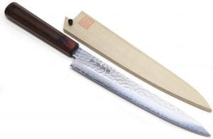 Yoshihiro VG-10 Damascus Sujihiki Knife, 9.5-in