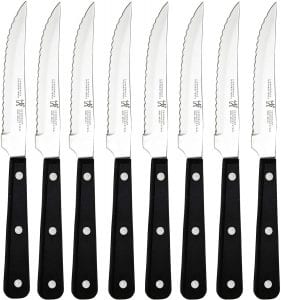 HENCKELS Carbon Serrated Steak Knife Set, 8-Piece