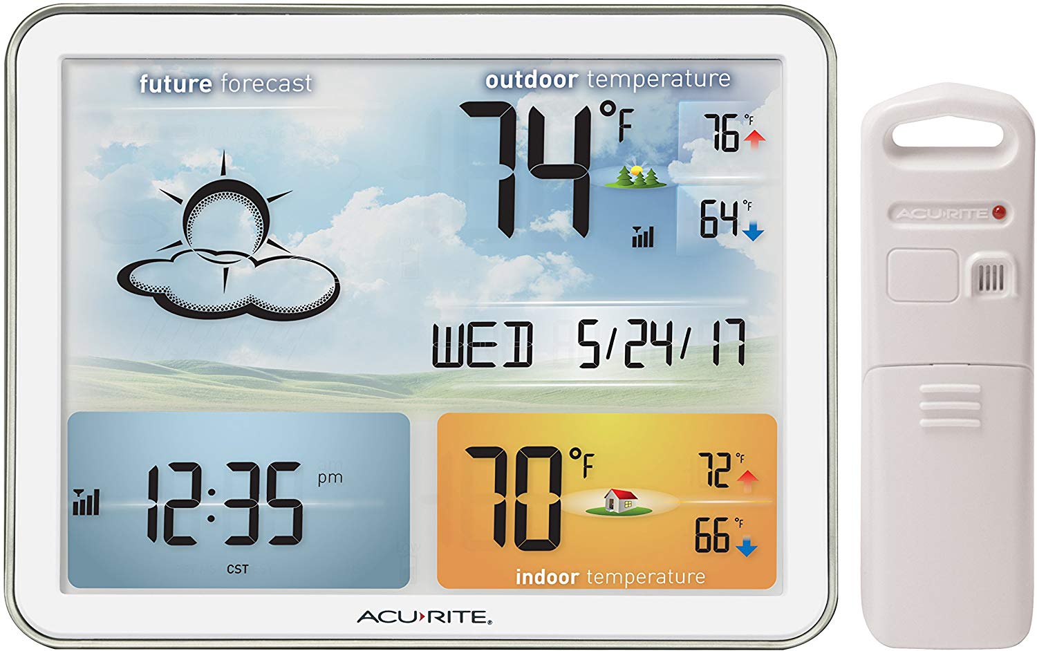 AcuRite Self-Calibrating Forecasting Weather Monitoring Clock
