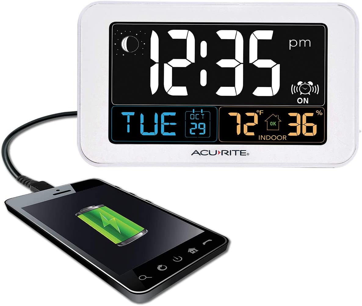 AcuRite Corded Electric Alarm Weather Monitoring Clock