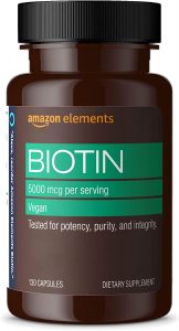 Amazon Elements Potent Cognitive Biotin Supplement, 5,000-mcg
