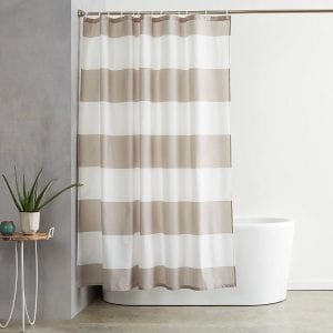 AmazonBasics Shower Curtain with Hooks