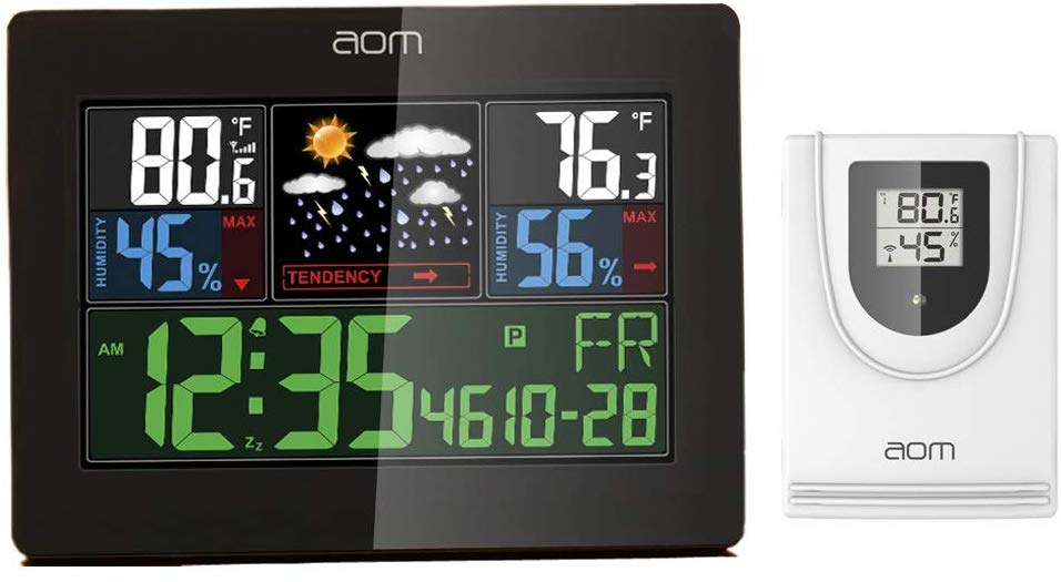 The Best Weather Monitoring Clock, Digital Wall Clock With Outdoor Temperature Display