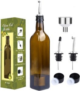 AOZITA Glass Carafe Decanter Olive Oil Bottle
