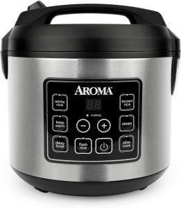 Aroma Housewares Aluminum Digital Rice Cooker, 20-Cup