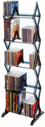 Atlantic Geometric Easy Assemble CD & DVD Media Storage Rack