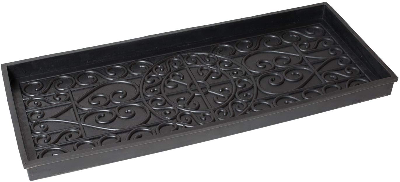 BIRDROCK HOME Floral Rubber Boot Tray