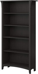 Bush Furniture 5-Shelf Bookcase, Black