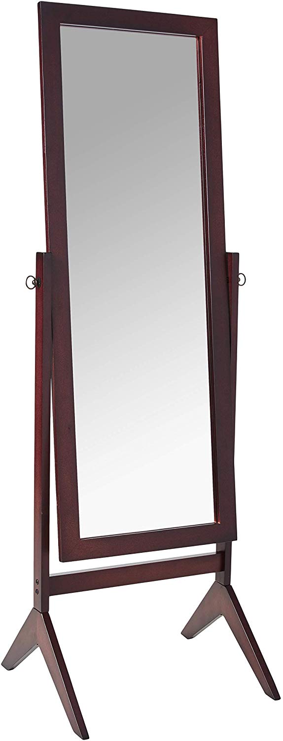 Crown Mark Easy Assemble Wooden Floor Full-Length Mirror