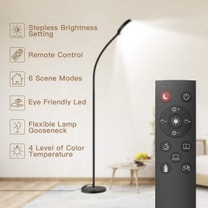 dodocool LED Remote & Touch Control Floor Lamp