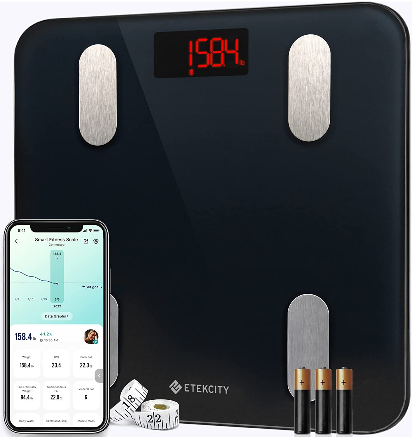 Etekcity FSA / HSA Eligible Digital Body Fat Monitor Scale