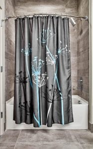 iDesign Thistle Fabric Shower Curtain