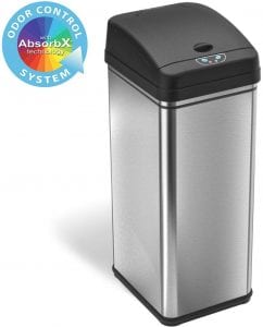 iTouchless Stainless Steel Trash Can, 13-Gallon