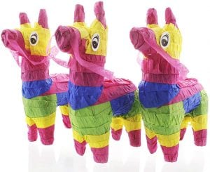 Juvale Miniature Donkey Piñatas, 3-Pack