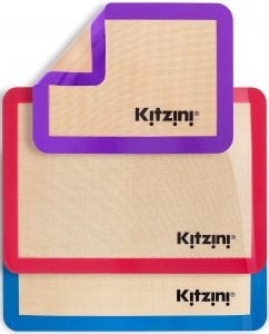 Kitzini BPA-Free Roll-Up Baking Mats, 3-Pack