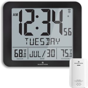 Marathon Easy Read Multiple Modes Weather Monitoring Clock