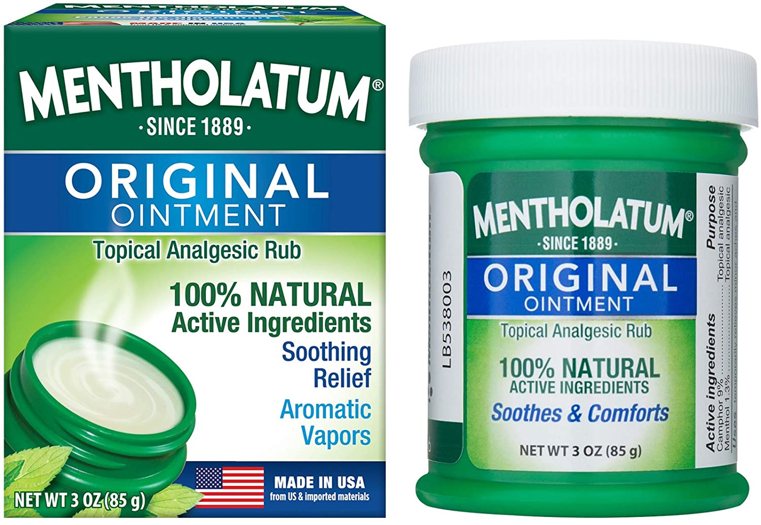 Mentholatum Natural Chest Rub Congestion Ointment