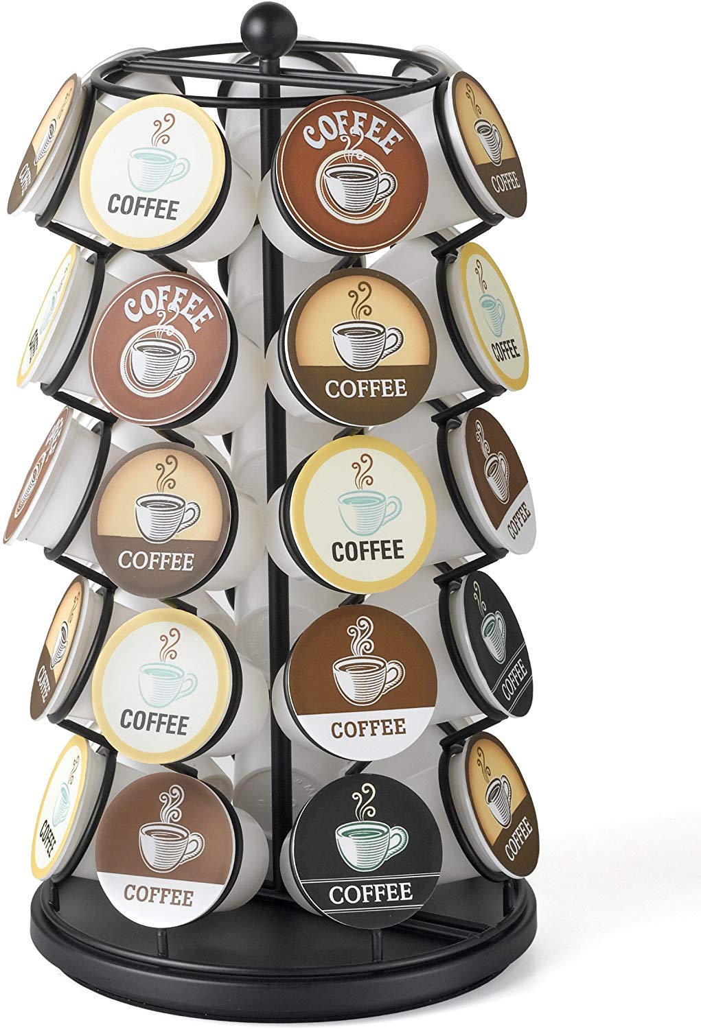 40 Keurig K Cup Holder Coffee Pod Carousel Stand Storage Organizer Display Black 