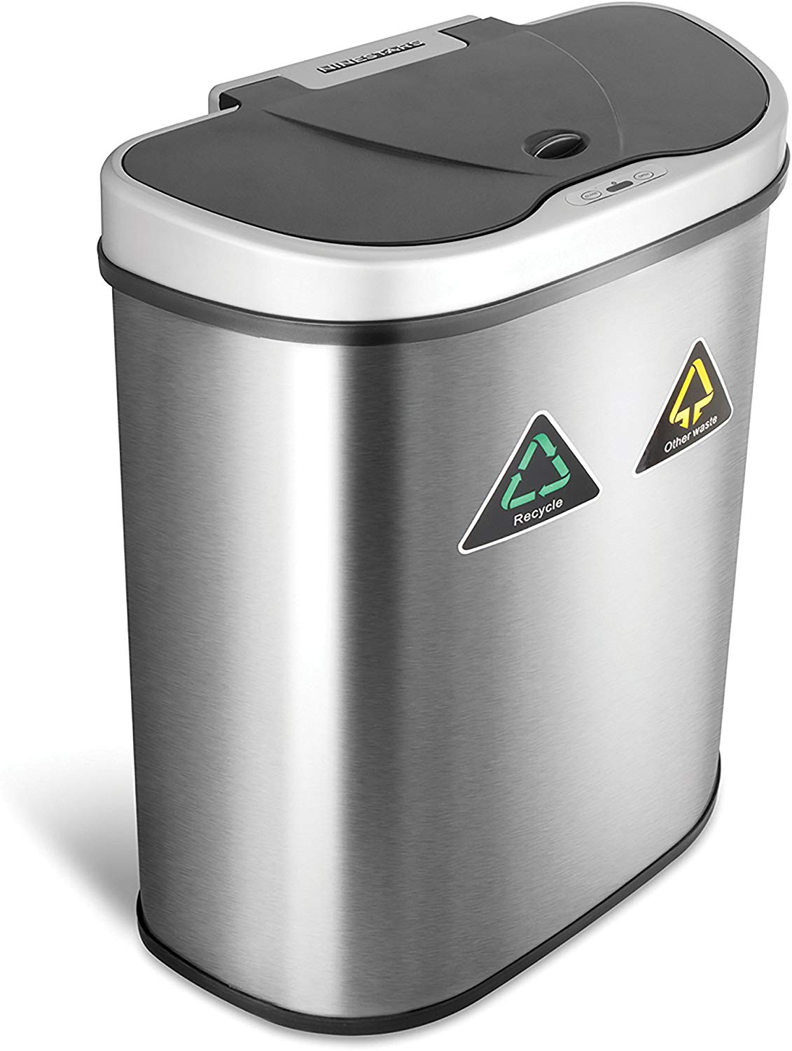 NINESTARS Automatic Touchless Trash Can, 18-Gallon