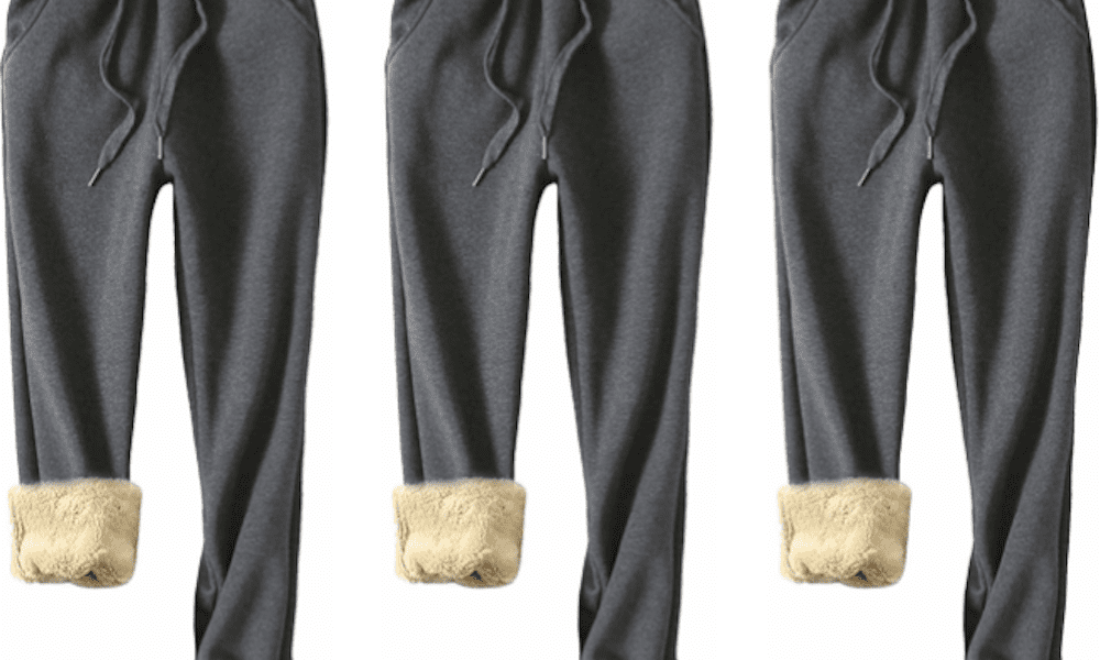 These popular sherpa-lined sweatpants from Amazon are a 'winter survival  essential' according to one reviewer