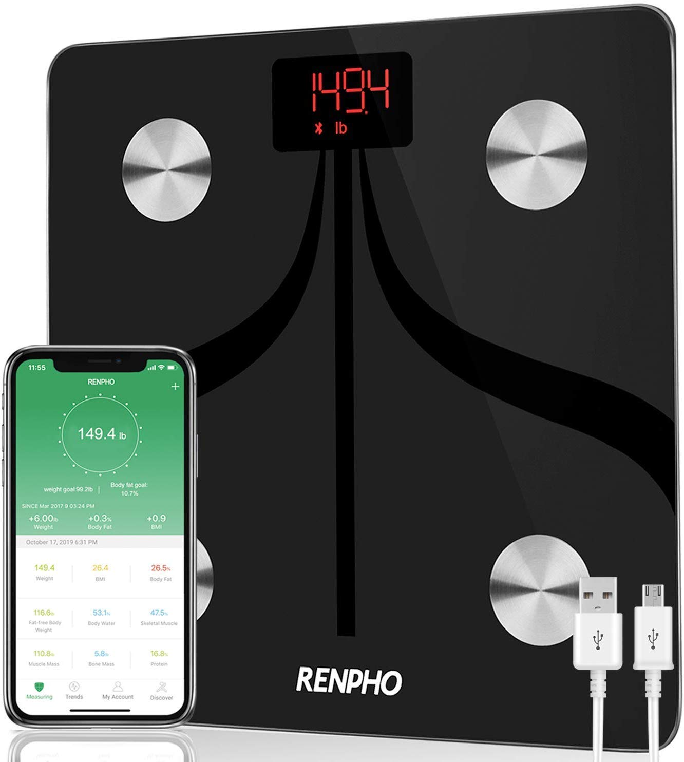 RENPHO Digital Bluetooth Body Fat Scale