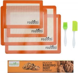 Rozotti Reusable Microwave-Safe Baking Mat Set, 6-Pack