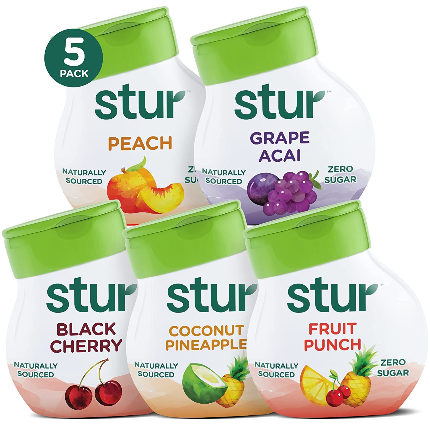 Stur Naturally Sourced Drink Mix/Water Enhancement, 5-Pack