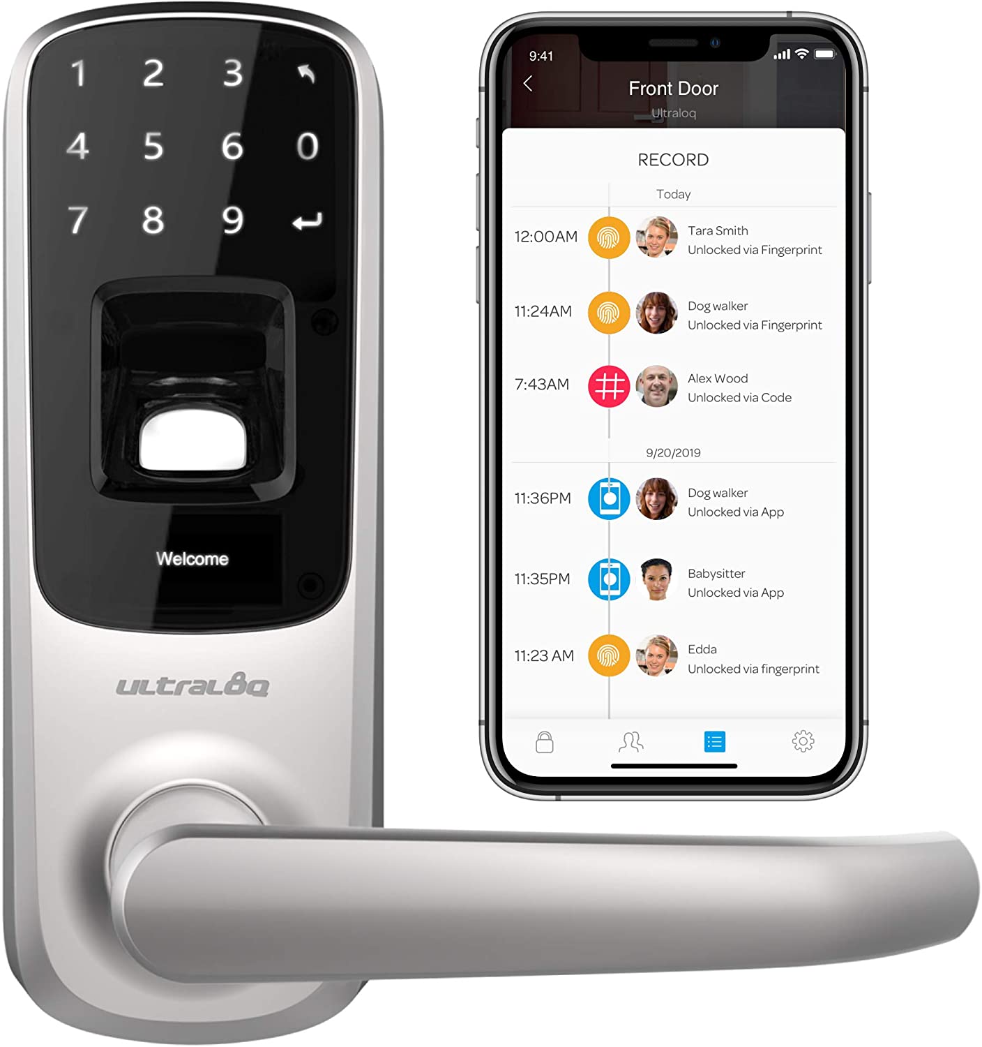 Ultraloq UL3 BT Bluetooth Enabled Fingerprint & Touchscreen Door Lock