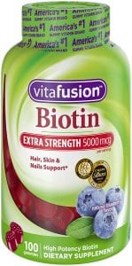 Vitafusion Biotin Gummy Vitamins, 5,000mcg