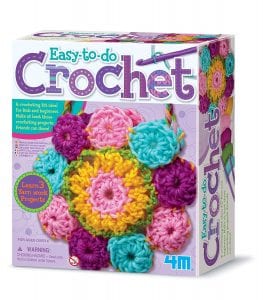 4M Easy Crochet Kit For Kids, 10-Piece