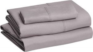 AmazonBasics OEKO-TEX Bed Sheets For College, 3-Piece