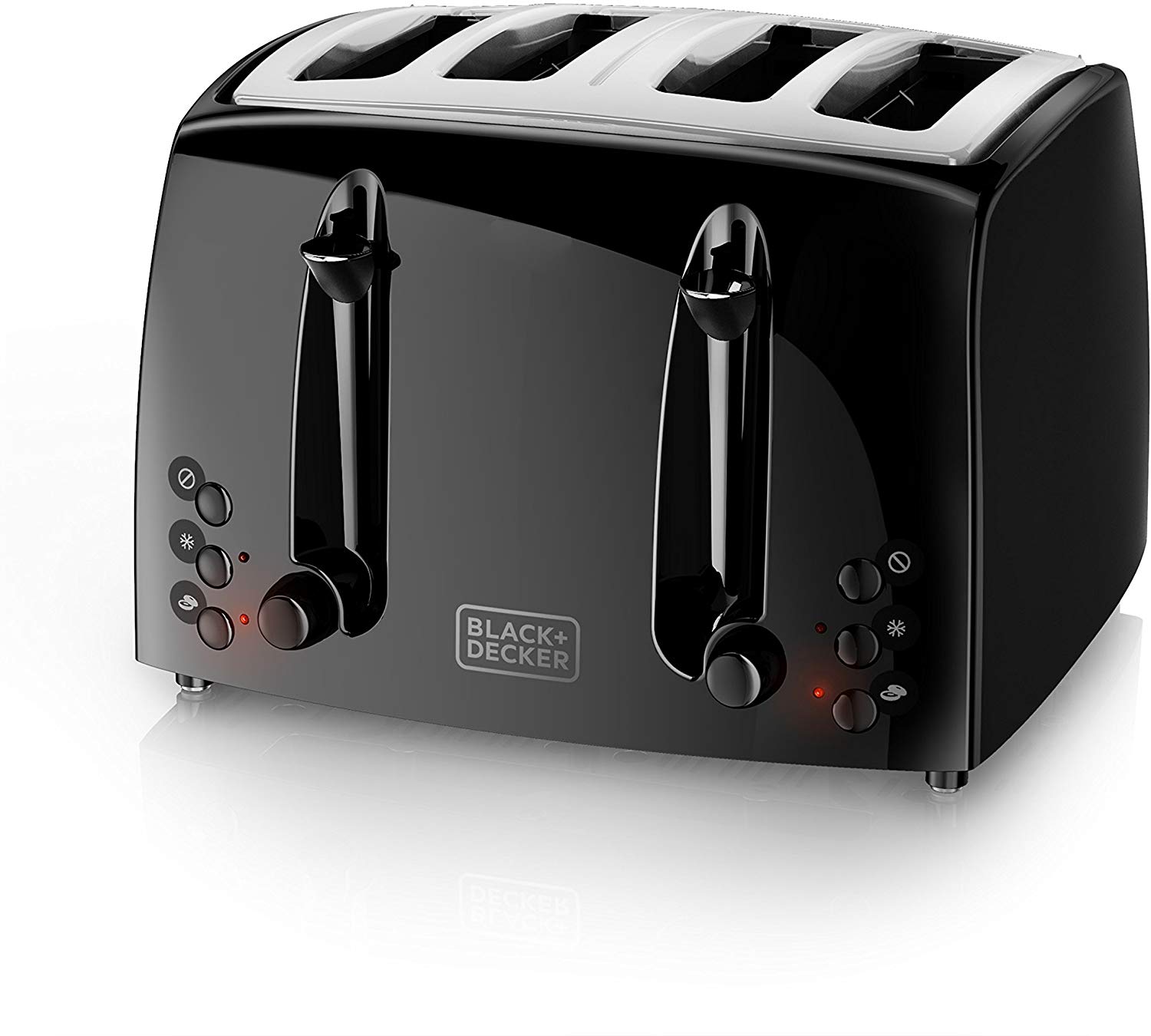 BLACK+DECKER Extra Lift Aluminum Pop-Up Toaster, 4-Slice