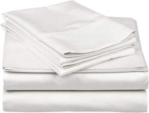 Cottingon Sateen Weave Bed Sheets For College, 4-Piece