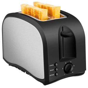 CUSINAID Classic Wide Slot Pop-Up Toaster, 2-Slice