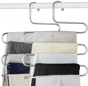 devesanter Anti-Creasing Pants Hangers, 4-Pack