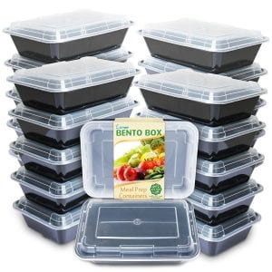 Enther Meal Prep Containers with Lids, Set of 20