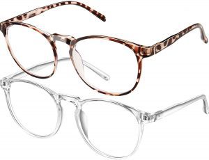 FEIYOLD Eyestrain Reducing Blue Light Glasses, 2-Pack