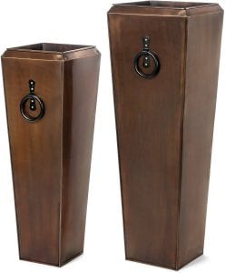 H Potter Tall Copper Planter, Set of 2