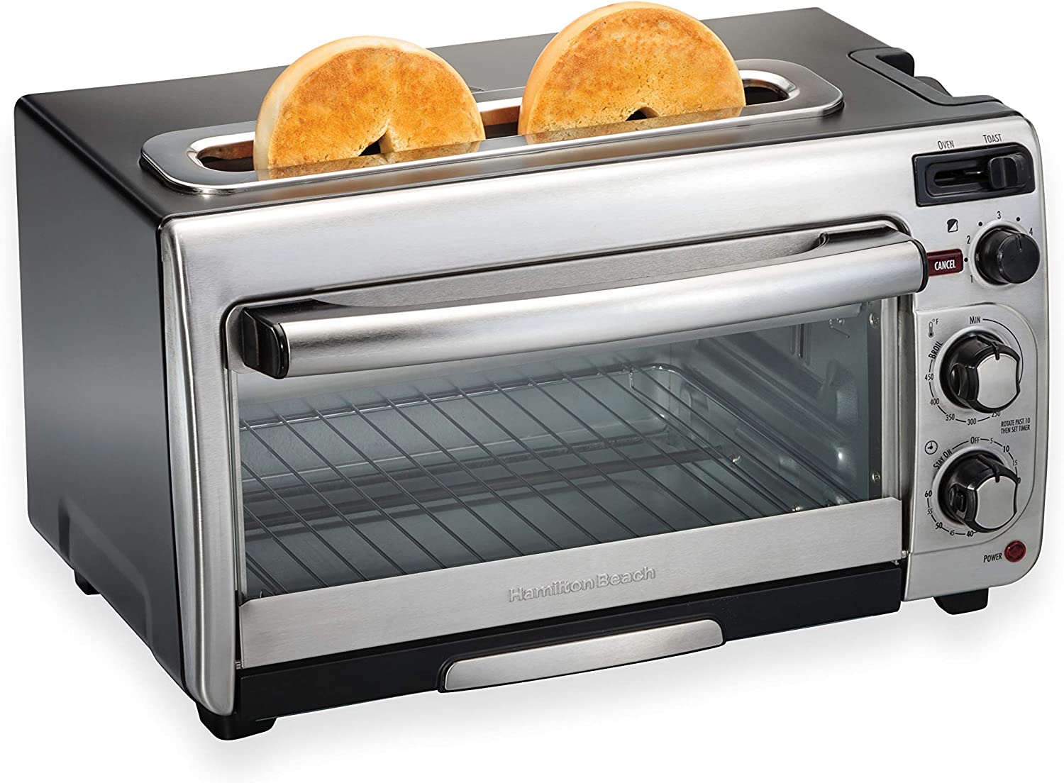 Hamilton Beach Space Saving Pop-Up Toaster Oven, 2-Slice