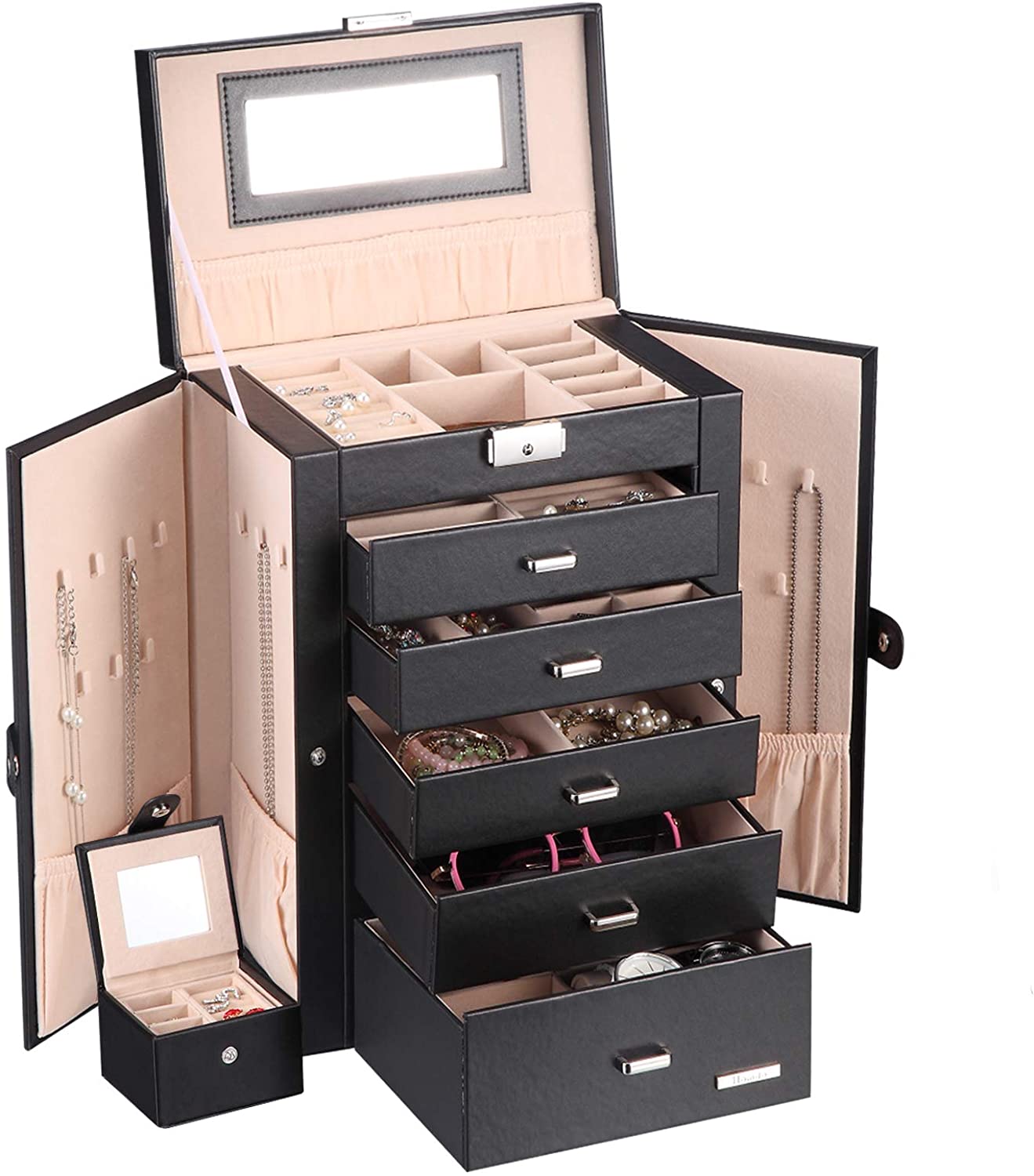 Ivory CDL-10060 CORDAYS Most Complete Ladies Jewellery Organiser Handcrafted Mega Treasure Chest 