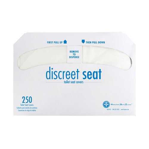 Hospeco Paper Disposable Toilet Seat Covers, 250-Pack