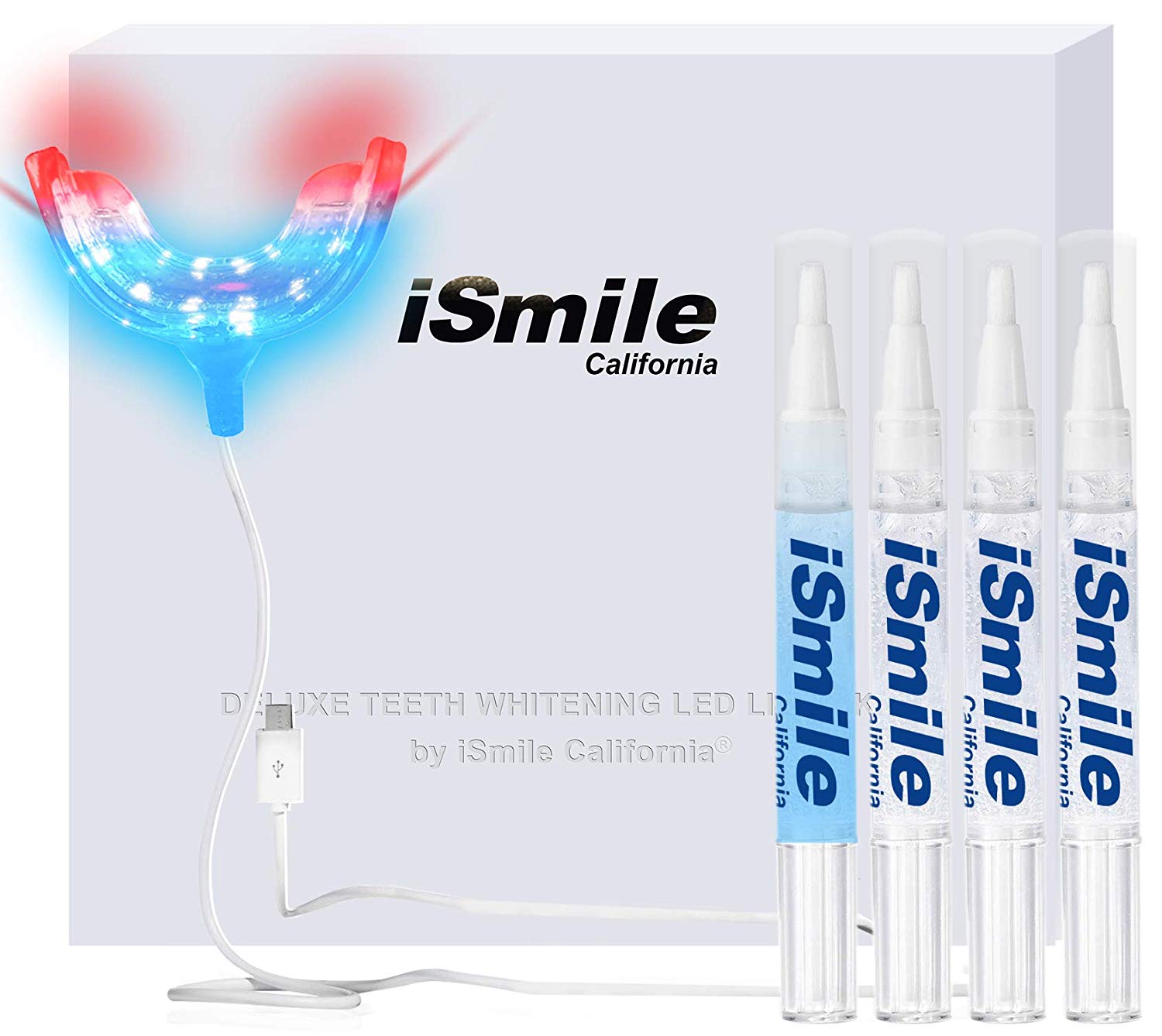 iSmile California Teeth Whitening Kit with LED Light
