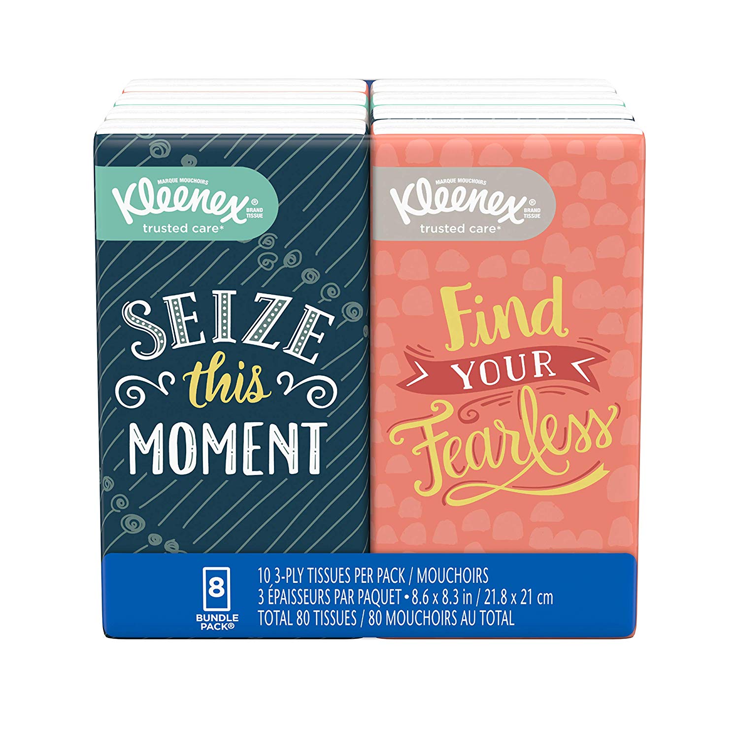 Kleenex Travel Size Facial Tissues, 10-Pack