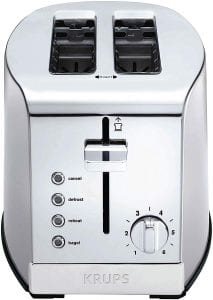 KRUPS Stainless Steel Multi-Function Toaster, 2-Slice