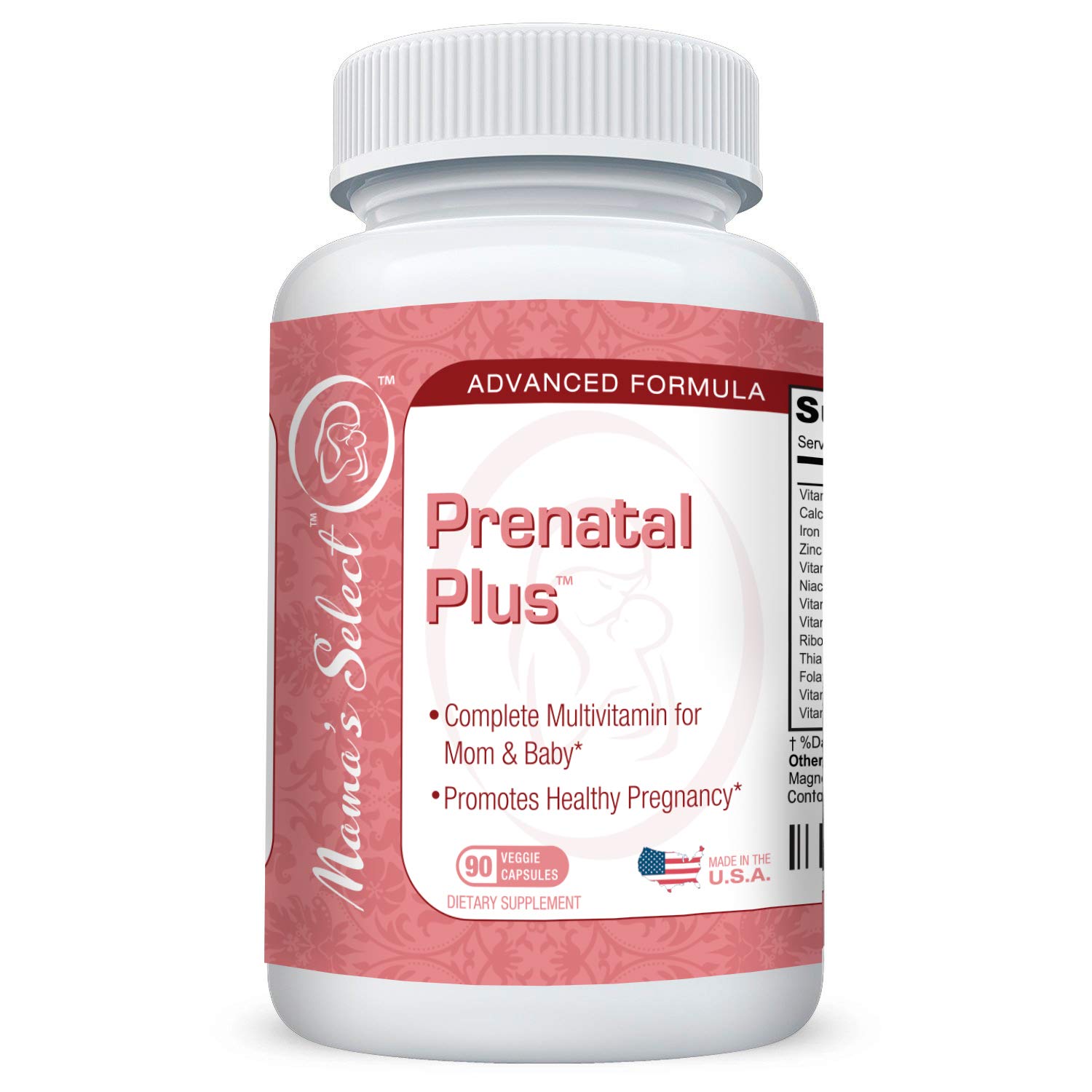 Mama’s Select Prenatal Plus Gluten Free Vitamins, 90-Count