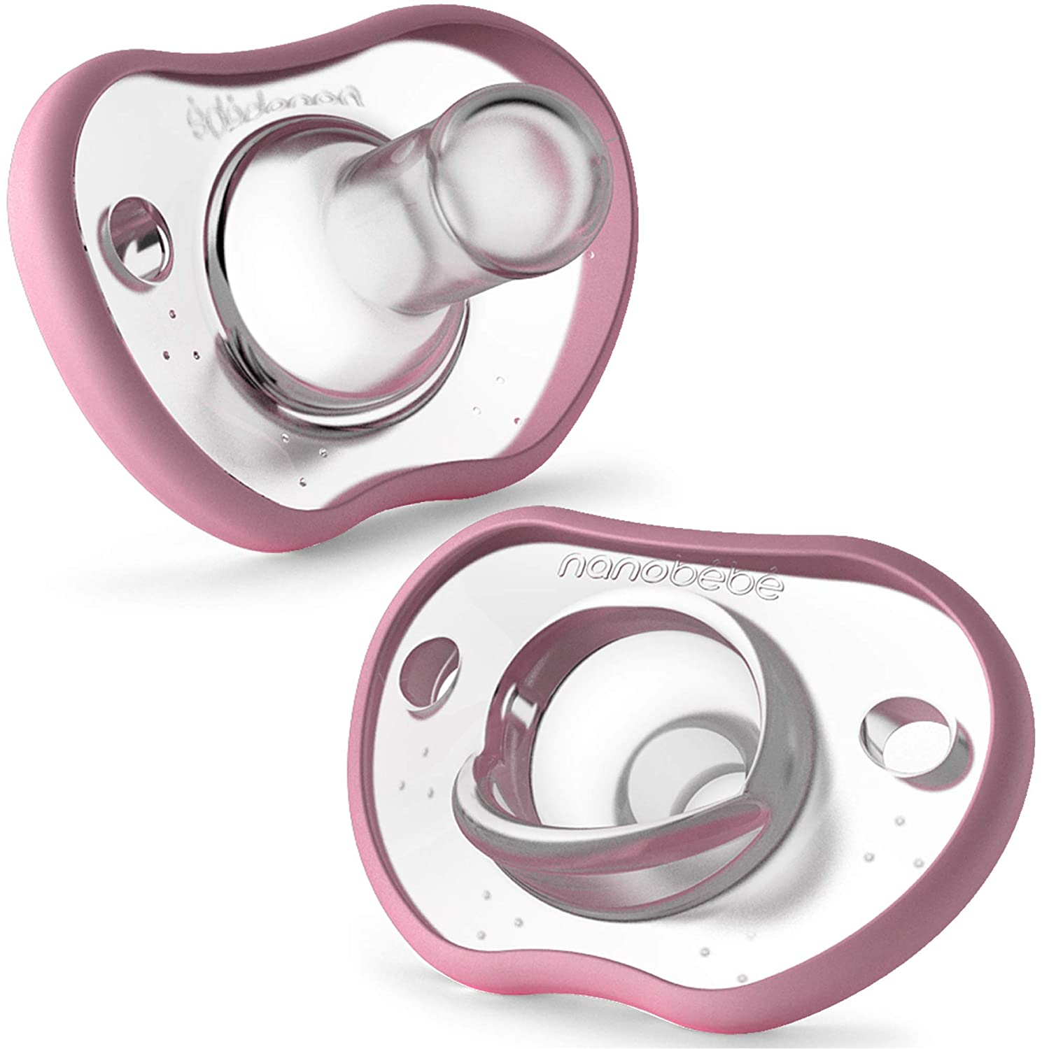 NANOBÉBÉ Phthalate-Free Soothing Pacifiers, 2-Pack