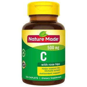 Nature Made Vitamin C 500mg with Rose Hips, 130-Count
